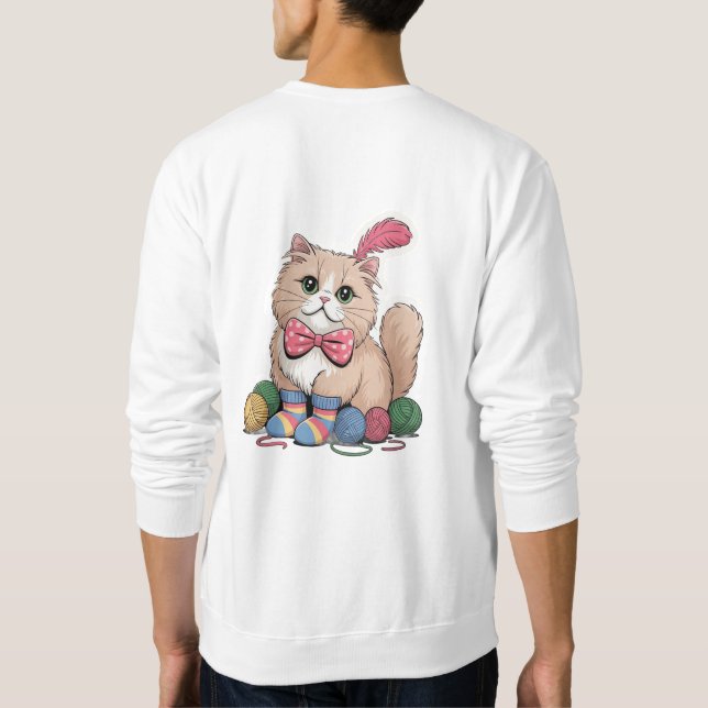 Sudadera Funny Cat Design T-Shirt | Cute &Cat Lover Gift (Reverso)