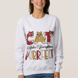 Sudadera Funny Cat Lover Graphic Word Art