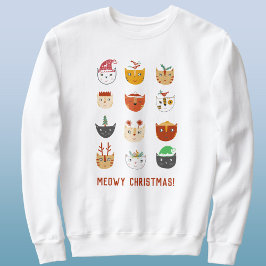 Sudadera Funny Cat Meowy Navidades