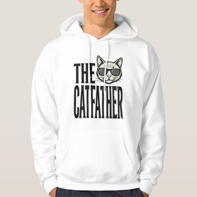 Sudadera Funny Catfather Vintage Cat Quote Graphic Shirt_1 (Anverso)
