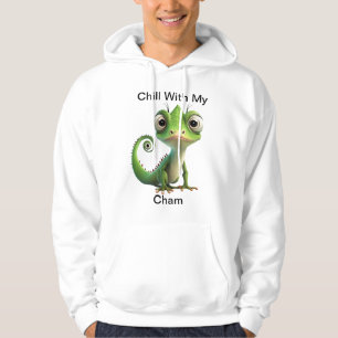 Sudadera Funny Chameleon Pocket Hoodie - Cute Reptile Lover
