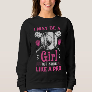 Sudadera Funny Chica de Softball Jugador equipo Chica de So