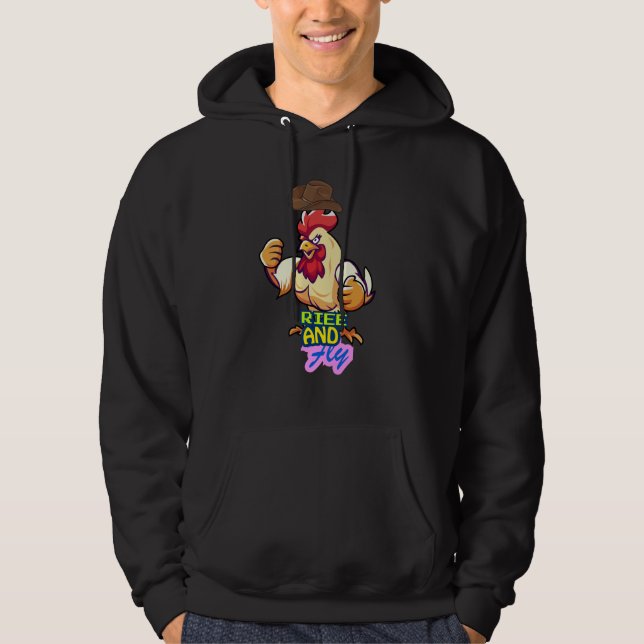 Sudadera Funny Chicken Rise and Fly” T-Shirt (Anverso)