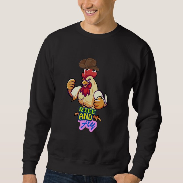 Sudadera Funny Chicken Rise and Fly” T-Shirt (Anverso)