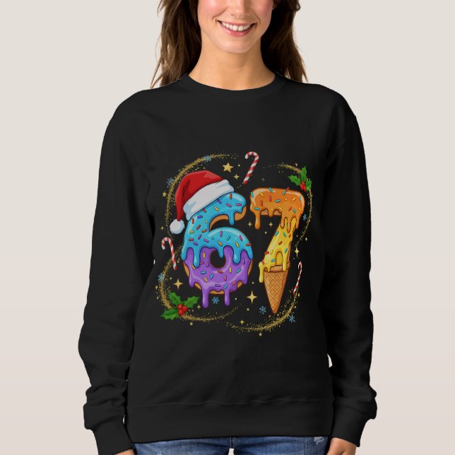 Sudadera Funny Christmas 67 Graphic Holiday Festive Meme  (Anverso)