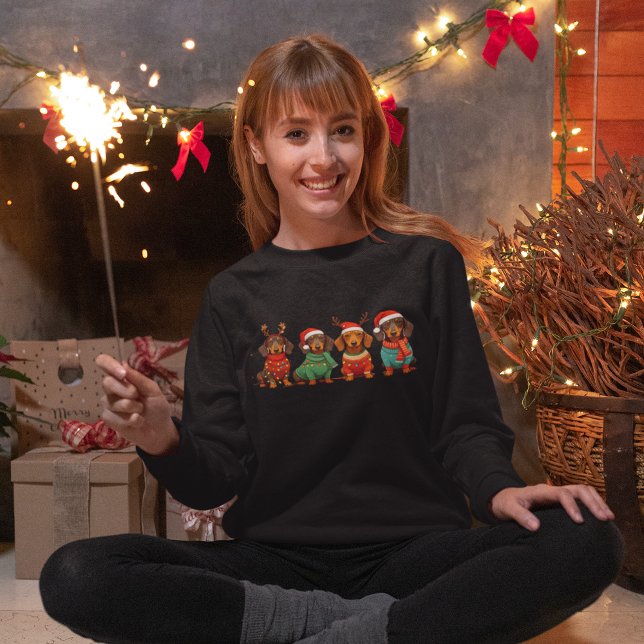 Sudadera Funny Christmas Dachshunds (Subido por el creador)