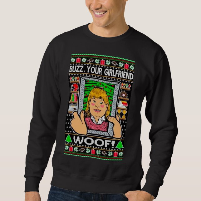 Sudadera Funny Christmas Home Alone Movie Buzz's Girlfriend (Anverso)