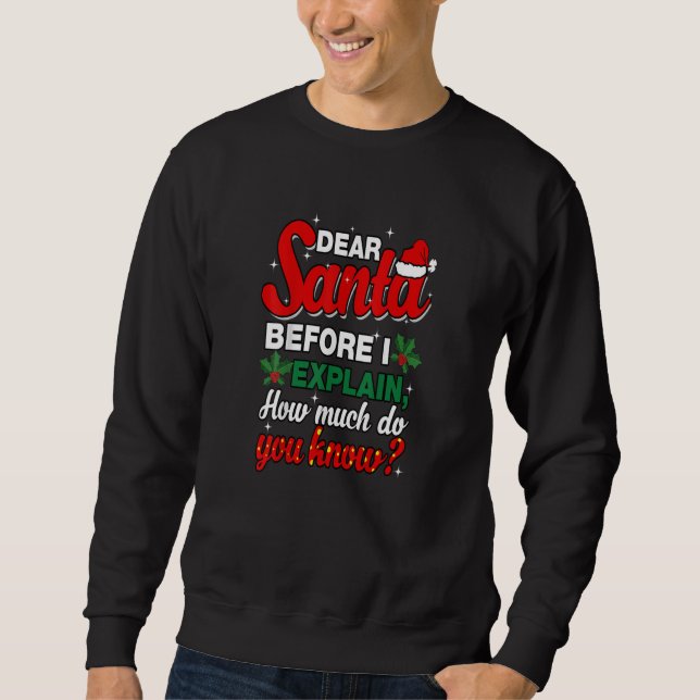 Sudadera Funny Christmas Santa Matching Family Christmas (Anverso)