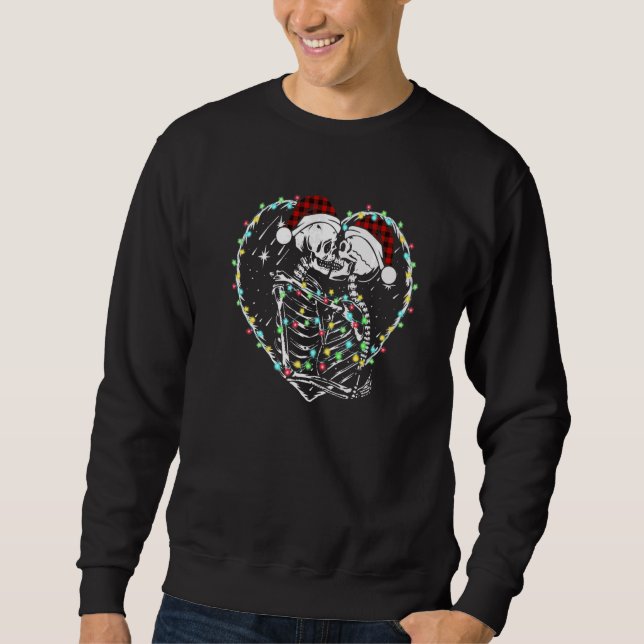 Sudadera Funny Christmas Skeleton Couple, The Lovers Tarot  (Anverso)