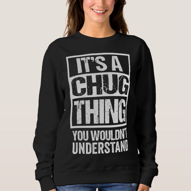 Sudadera Funny Chug Parent Cita Perro mixto amante (Anverso)