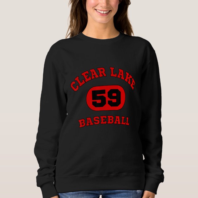 Sudadera Funny Clear Lake 59 Baseball Quote Baseball Cool C (Anverso)