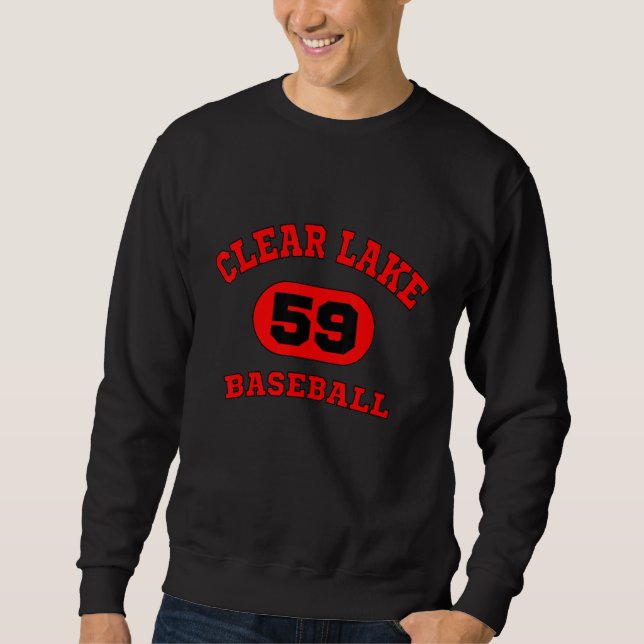 Sudadera Funny Clear Lake 59 Baseball Quote Baseball Cool C (Anverso)
