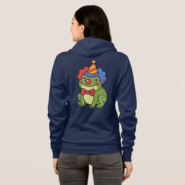 Sudadera Funny Clown Frog Pegatina (Reverso completo)