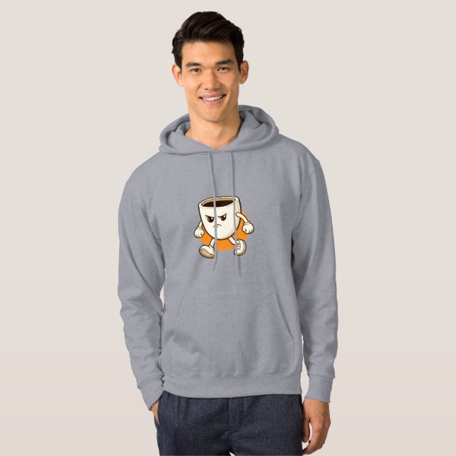 Sudadera Funny Coffee Cup Character  (Anverso completo)