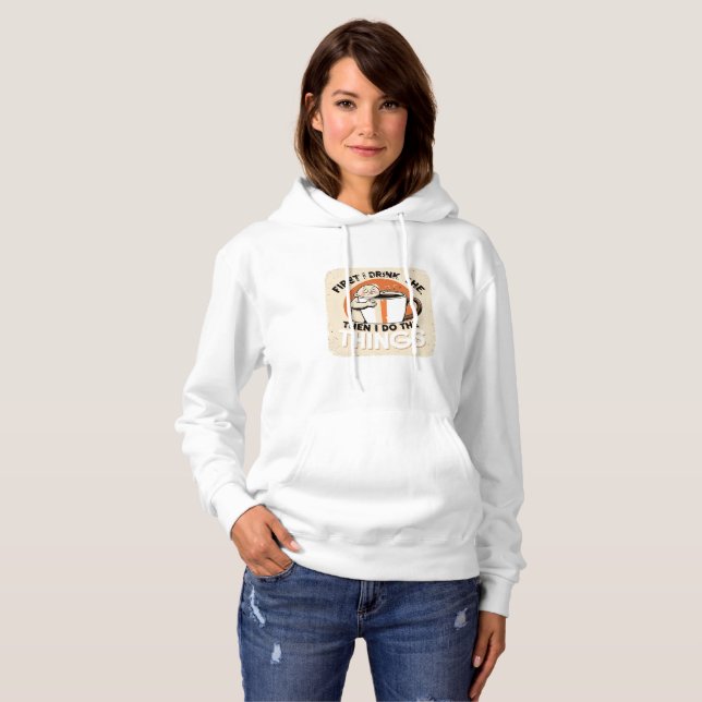 Sudadera Funny Coffee Design - Retro Hoodies (Anverso completo)
