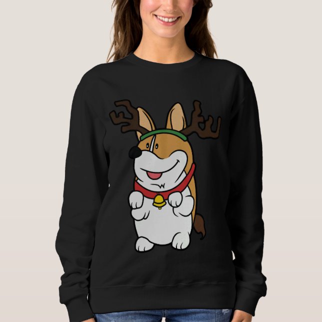 Sudadera Funny Corgi Christmas (Anverso)
