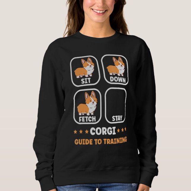 Sudadera Funny Corgi guide to trainig dog owner corgi (Anverso)