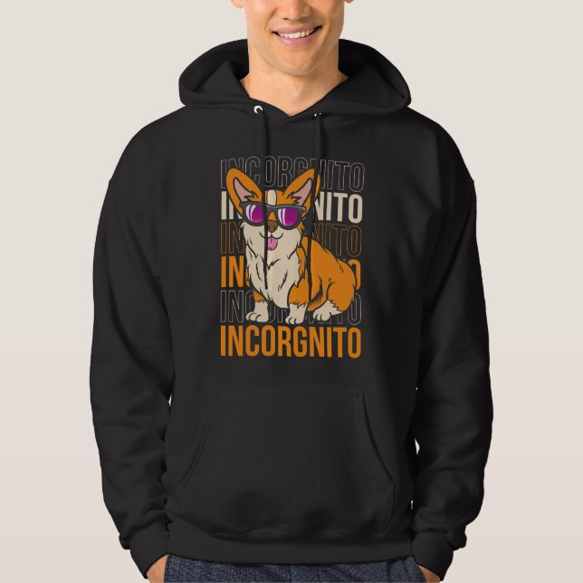 Sudadera Funny Corgi Incorgnito Perro Pun Cute Mascota (Anverso)