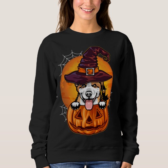 Sudadera Funny Corgi Pumpkin Halloween (Anverso)