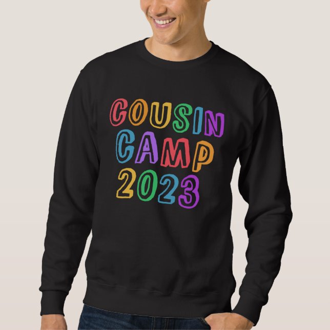 Sudadera Funny COUSIN CAMP 2023 Grandma Sign Autographs Sle (Anverso)