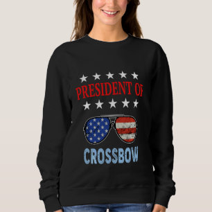 Sudadera Funny Crossbow Accessories Usa Flag Crossbow Sayin