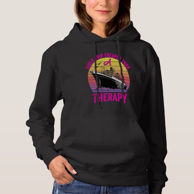 Sudadera Funny Cruising Boat Trip Girls Trip Cheaper Than A (Anverso)