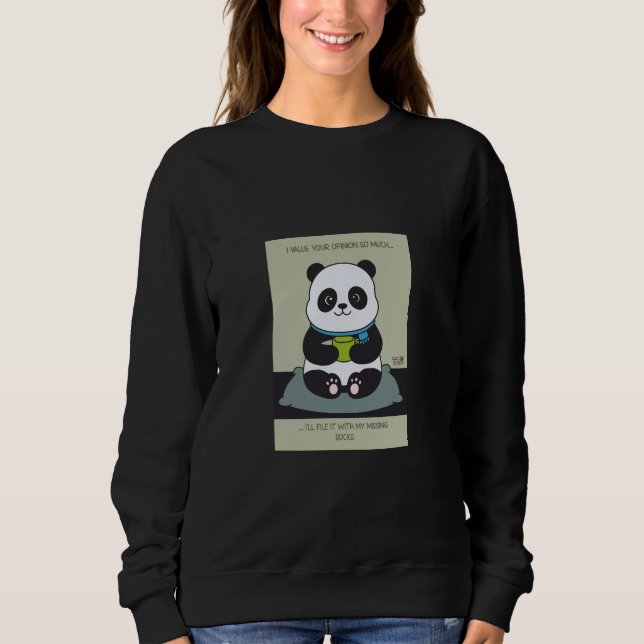Sudadera Funny Custom Sarcastic Panda Opinion Coworker Gift (Anverso)