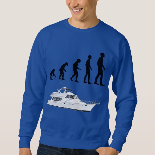 Sudadera Funny Customizable Evolution & Boating Sweatshirt (Anverso)