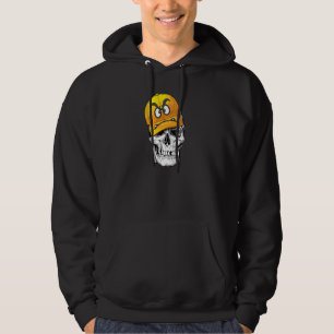 Sudadera Funny Cute Skull Usa Pu Gráfico De Gorra Amarillo 