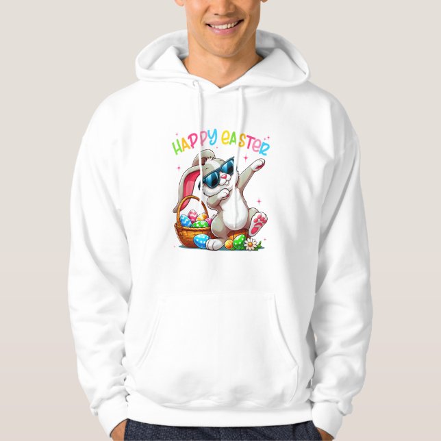 Sudadera Funny Dabbing Bunny Easter Happy Easter for Boys G (Anverso)