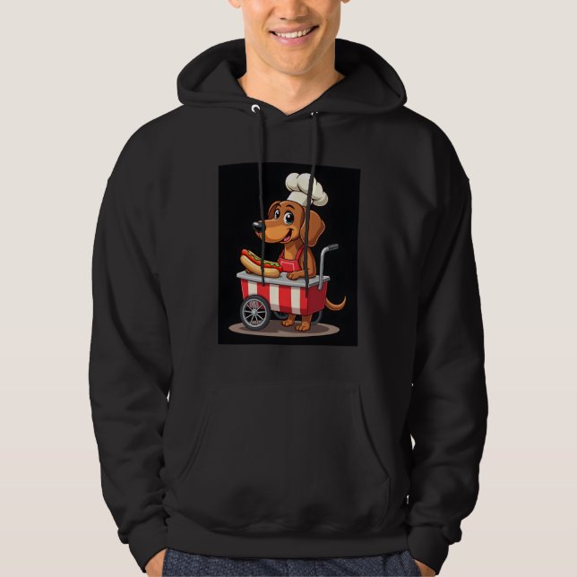 Sudadera Funny Dachshund Dog Hotdog Sandwich Weenie Sausage (Anverso)