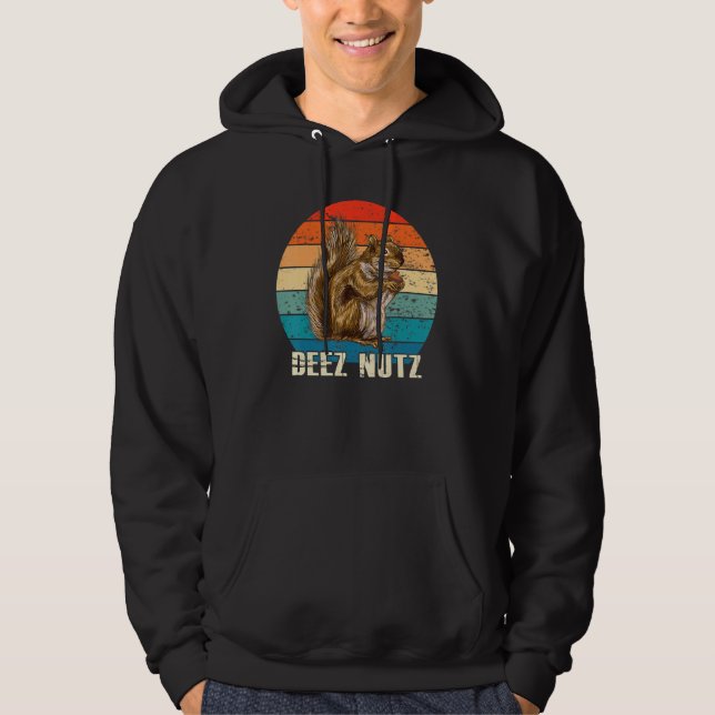 Sudadera Funny Deez Nut Nutcracker Squirrel Deez Nutz Retro (Anverso)