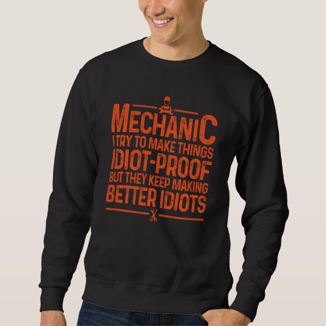 Sudadera Funny Diseño Mecánico Para Hombres Papá Car Garage (Anverso)