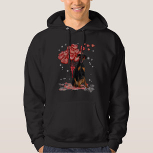 Sudadera Funny Doberman Día de San Valentín de corazón perr