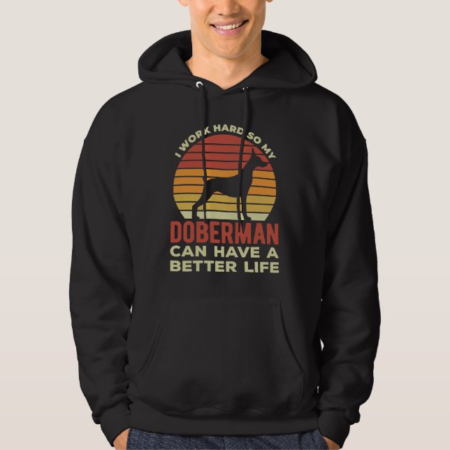 Sudadera Funny Doberman Pinscher (Anverso)