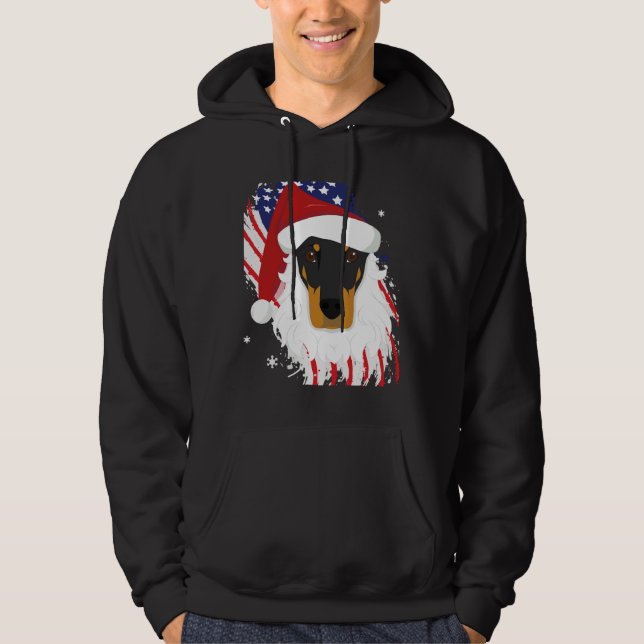 Sudadera Funny Doberman Pinscher Dogs Navidades (Anverso)