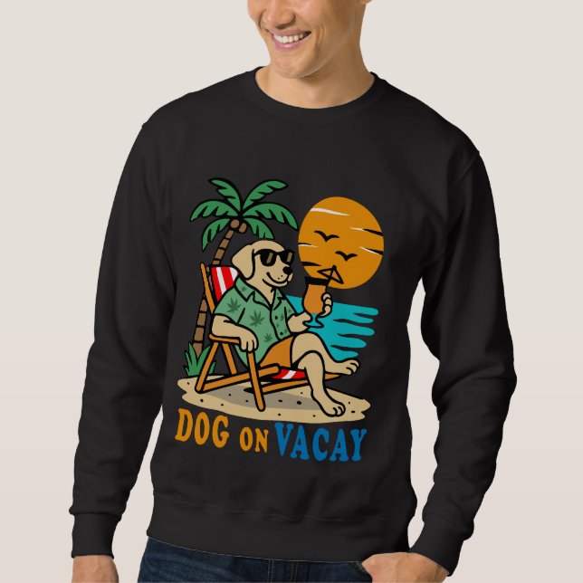Sudadera Funny Dog on Vacation T-Shirt | Cute Summer (Anverso)