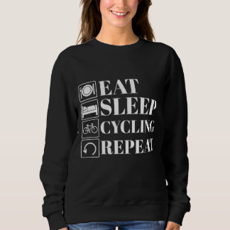 Sudadera funny eat sleep cycling repeat for cyclists