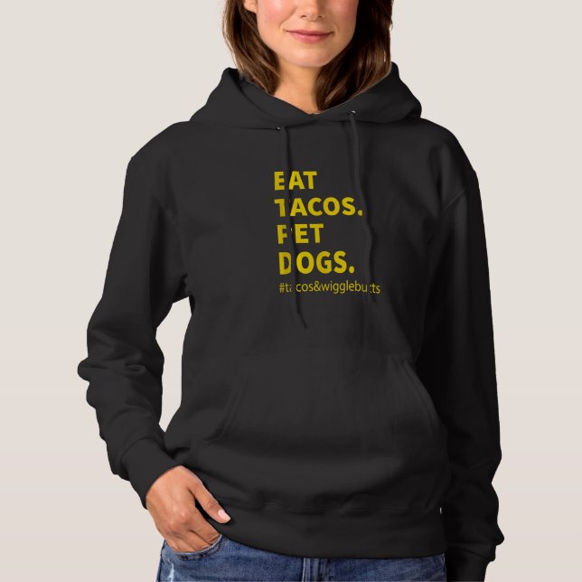 Sudadera Funny Eat Tacos Mascota Dogs tacos wigglebuts Vint (Anverso)