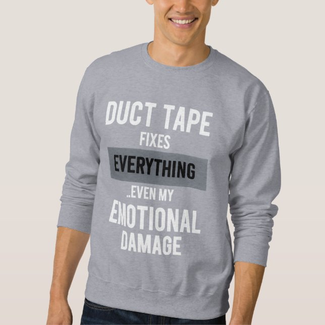Sudadera Funny Emotional Damage - Dark Dry Humor Graphic (Anverso)