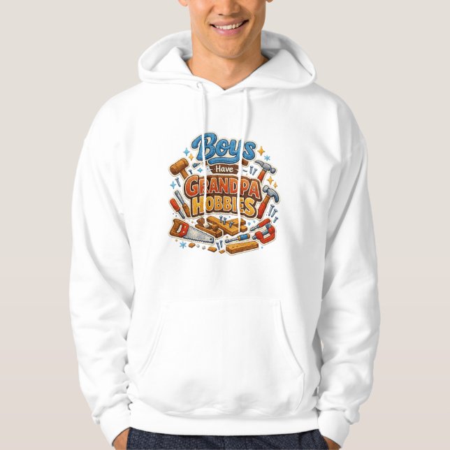 Sudadera Funny Era Boys Have Grandpa Hobbies PNG Granny (Anverso)