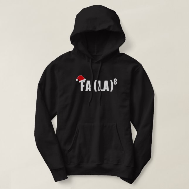 Sudadera Funny Fa La 8 Navidades Math Teacher Santa Hat Xma (Diseño del anverso)