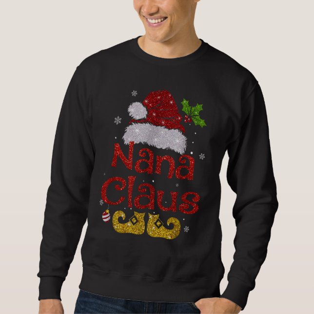 Sudadera Funny familia de Navidades Santa Nana Claus (Anverso)