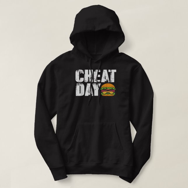 Sudadera Funny Fast Food Hamburger Cheeseburger Cheat Day (Diseño del anverso)