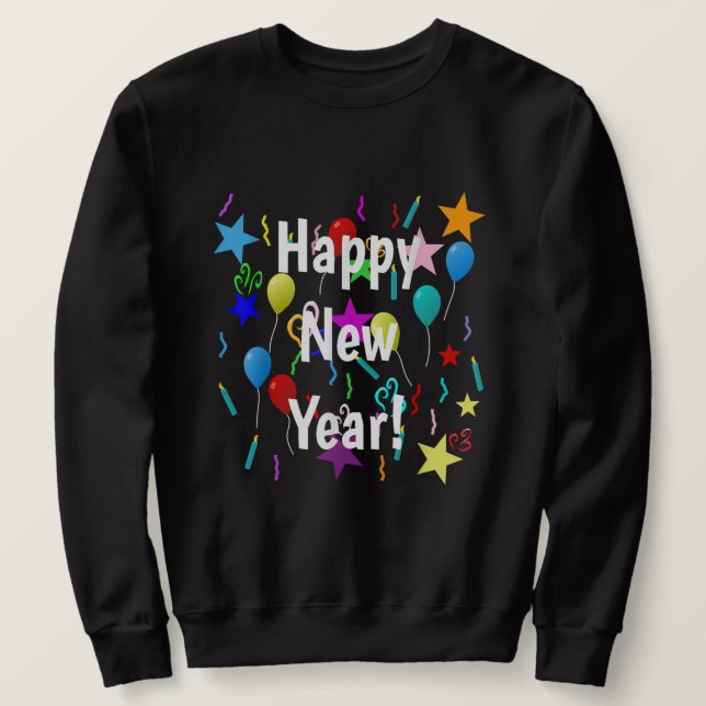 Sudadera Funny Feliz Año Nuevo Nochevieja 2023 Decoraciones (Anverso del diseño)