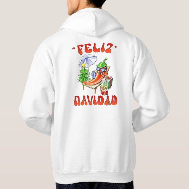 Sudadera Funny Feliz Navidad Navidad Chili (Reverso)