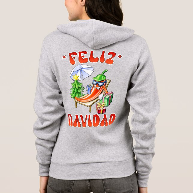 Sudadera Funny Feliz Navidad Navidad Chili (Reverso)