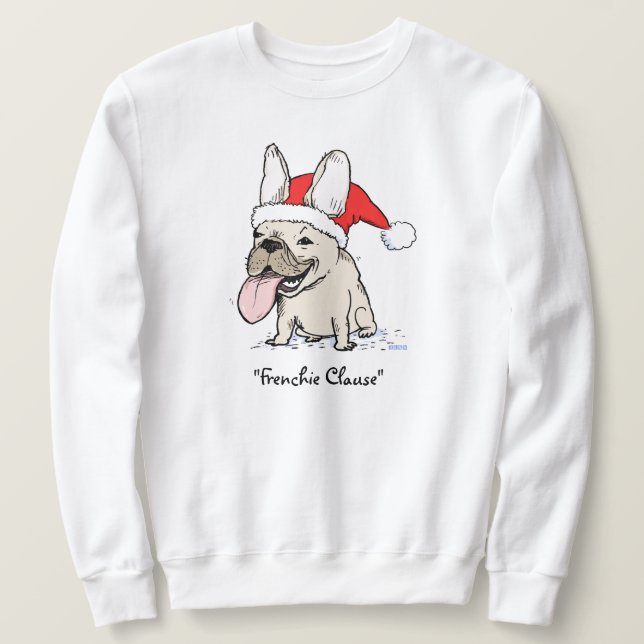 Sudadera Funny fiesta Bulldog francés Cláusula de francés P (Anverso del diseño)