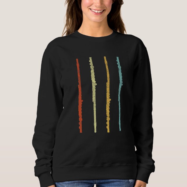 Sudadera Funny Flute Player Flutist Retro (Anverso)