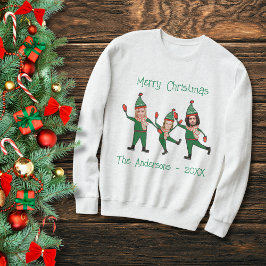 Sudadera Funny foto de la familia Elf Navidades feos Sweate